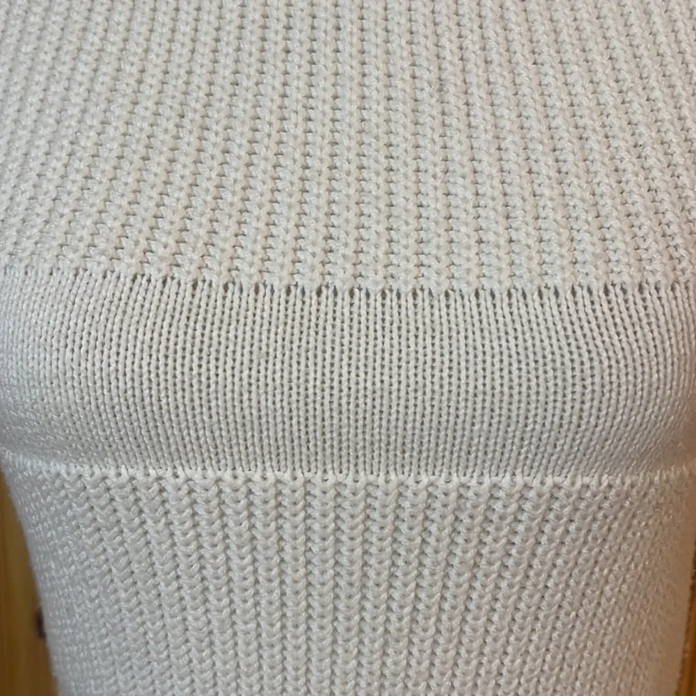 Moth Cream Sleeveless Turtleneck Midi Dress Sz-XS